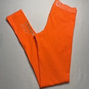 Ethika Leggings Women's Size S Pants Crop Sub Zero Performance Neon Orange